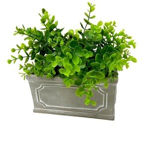 *SOLD* Better Homes & Garden | Plastic Plant and Ceramic Planter 7.5”x4”